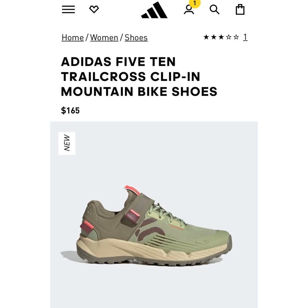 ADIDAS FIVE TEN TRAILCROSS CLIP-IN MOUNTAIN BIKE SHOES